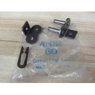 Generic ANSI 60 Roller Chain Link Connecting Link WRoller Guide (Pack of 2)