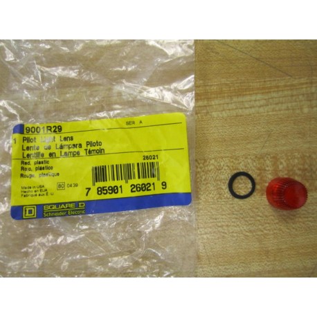 Square D 9001R29 Red Pilot Light Lens