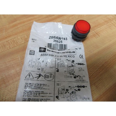 Telemecanique ZB5AW143 Schneider Red Button 35525