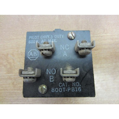 Allen Bradley 800T-PB16 Pushbutton Contact Only - Used