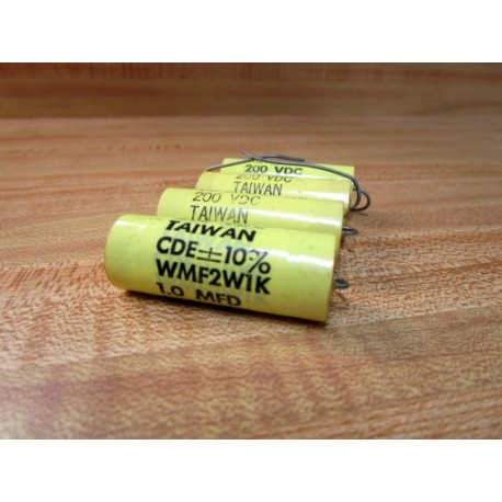 CDE WMF2W1K Capacitor 1.0MFD 200VDC (Pack of 4) - New No Box