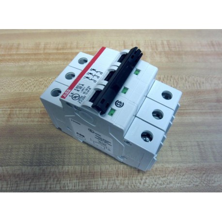 ABB S203UK30A 3P Circuit Breaker 30A 1 Chipped DIN Rail Mount - Used