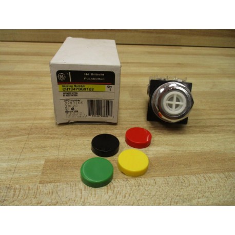 General Electric CR104PBG91U2 HD Oil-Tight Push Button GE WContact Block