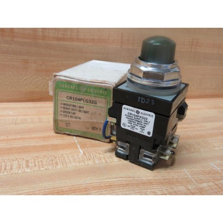 General Electric CR104PLG32G GE Push Button Indicating Light WN.O.N.C. Contacts