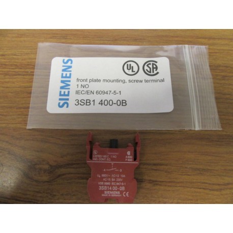 Siemens 3SB1400-0B Block 3SB14000B 3SB1-400-0B