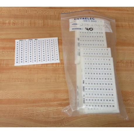 ABBEntrelec 23303026 Terminal Markers (Pack of 40) - New No Box