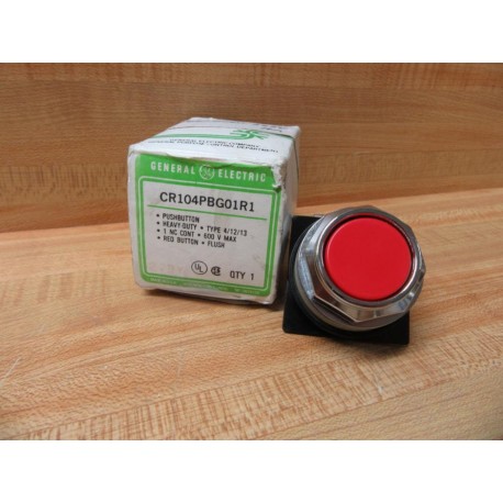General Electric CR104PBG01R1 Push Button GE WContact Block