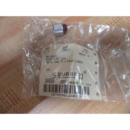 Square D 9001 R-26 Pilot Light Lens 9001R26 26020