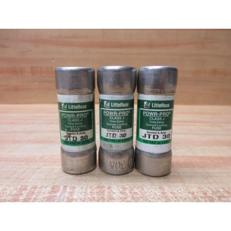 Littelfuse JTD-30 Fuse Cross Ref 486J77 (Pack of 3) - New No Box