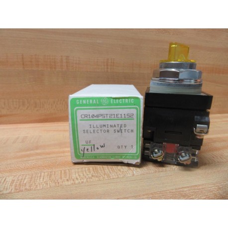 General Electric CR104PST21E11S2 Selector Switch GE Yellow Knob