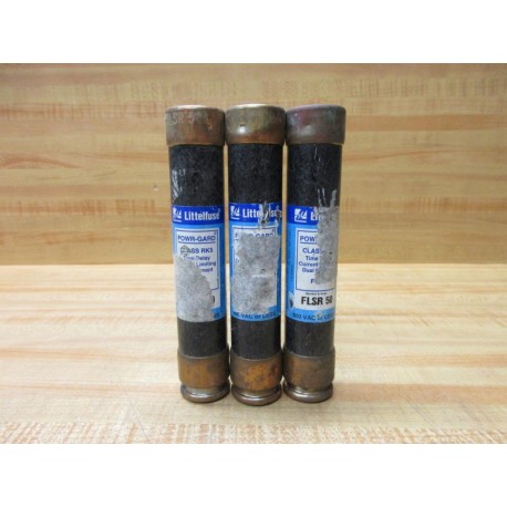 Littelfuse FLSR-50 Fuse Cross Ref 486L42, FLSR050 (Pack of 3) - Used
