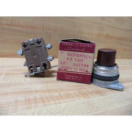 General Electric CR2940UJ202C Pushbutton Unit Dark Red