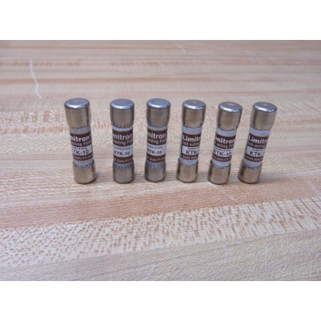 Buss KTK-10 Bussmann Fuse Cross Ref 4XC42 (Pack of 6) - New No Box