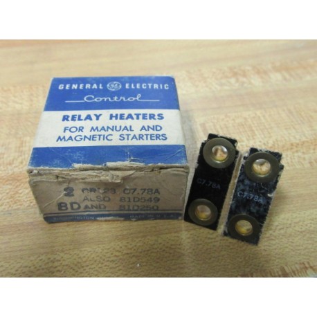 General Electric CR123C7.78A GE Heater Element C7.78A WO Screws (Pack of 2)