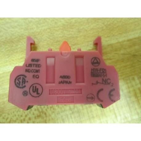 IDEC HW-F01 Contact Block Normally Closed  HWF01 - New No Box