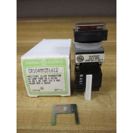 General Electric CR104MM351612 Push Button 55-670907