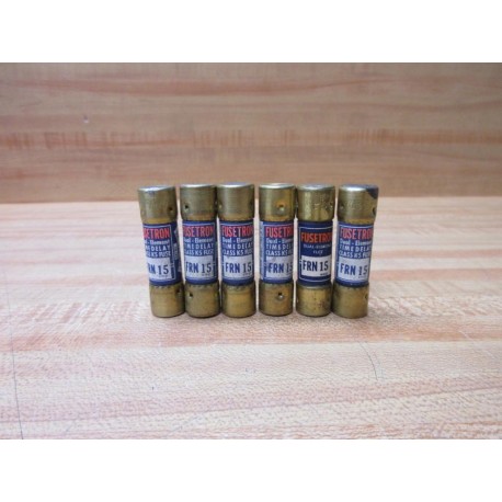 Buss FRN-15 Bussmann Fusetron Fuse FRN15 (Pack of 6) - New No Box