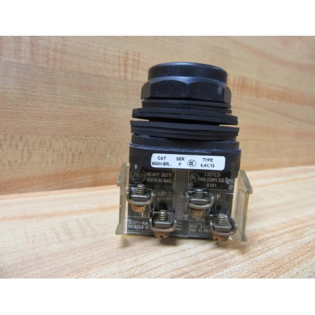Allen Bradley 800H-BR Pushbutton 800HBR W(2) 800T-XA Black - New No Box