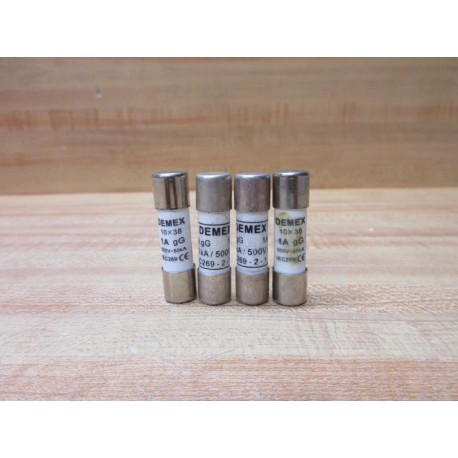 Demex 1A gG Fuse 10X38 (Pack of 4) - New No Box