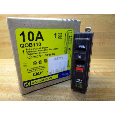 Square D QOB110 Circuit Breaker Q0B110