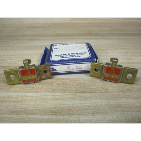 Square D B0.92 Overload Relay Heater Element  B092 Old Style (Pack of 2)