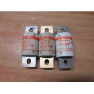 Gould Shawmut Ferraz A25X100-4 Mersen Fuse A25X100 Tested (Pack of 3) - New No Box