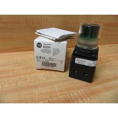 Allen Bradley 800H-QRAH2G Pushbutton Illum. 800HQRAH2G