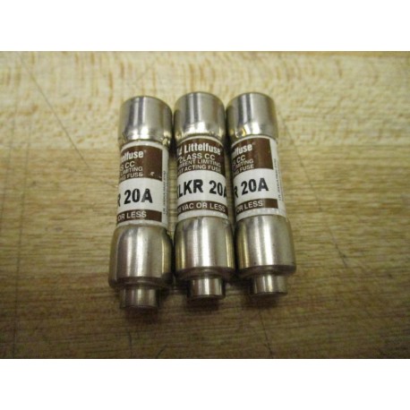 Littelfuse KLKR-20 Fuse Cross Ref 486M79, KLKR020 Tested (Pack of 3) - New No Box