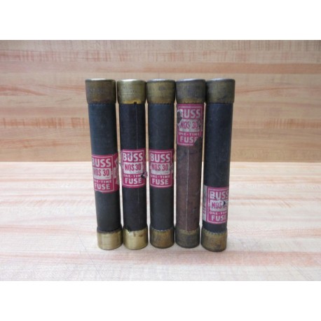Buss NOS-30 Bussmann Fuse Cross Ref 4XH08 Tested (Pack of 5) - Used