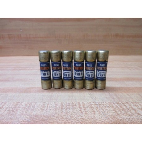 Buss FRN-8 Bussmann Fusetron Fuse FRN8 (Pack of 6) - New No Box