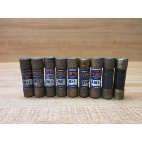 Buss FRN-8 Bussmann Fusetron Fuse FRN8 (Pack of 9) - Used