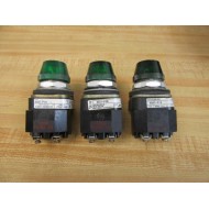 Allen Bradley 800T-P16G Pilot Light 800TP16G (Pack of 3) - Used