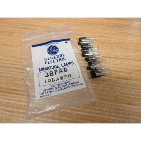 GE General Electric GE 28PSB Miniature Lamp Bulb 28PSB (Pack of 10)