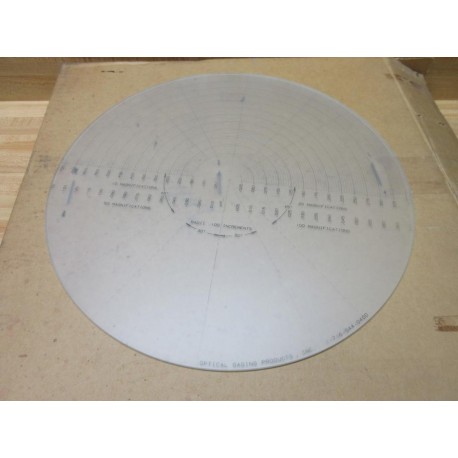 Optical Gaging Products RADII.100 Glass Chart RADII