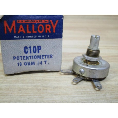 Mallory C10P Potentiometer 10 Ohms 4T