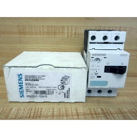 Siemens 3RV1011-1GA10 4.5-6.3A Contactor 3RV10111GA10