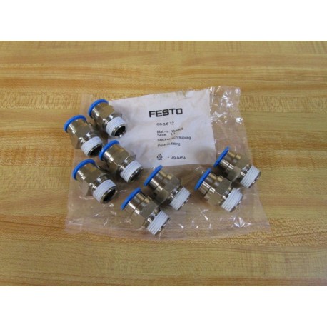 Festo QS-38-12 Push-In Fitting 153009 (Pack of 8)