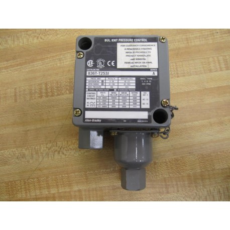 Allen Bradley 836TT253J Pressure Switch 836T-T253J - New No Box