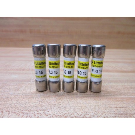 Littelfuse FLQ-15 Fuse Cross Ref 486J32, FLQ015 Tested (Pack of 5) - New No Box