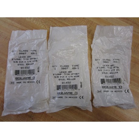 Square D 9007-KA1 Limit Switch Roller Arm 9007KA1 81492 (Pack of 3)