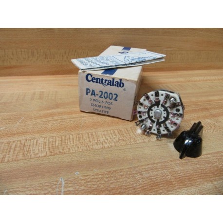 Centralab PA-2002 Shorting Steatite PA2002 2 Poles 6 Pos.