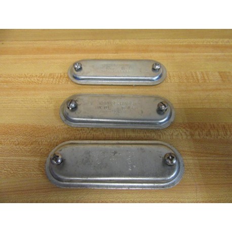 Crouse & Hinds 370 1" Conduit Body Cover Steel (Pack of 3) - New No Box