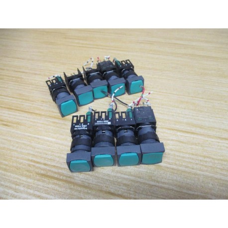 Telemecanique ZB6-Y009 Switch Body 36702 Green W ZB6-E1B (Pack of 8) - Used