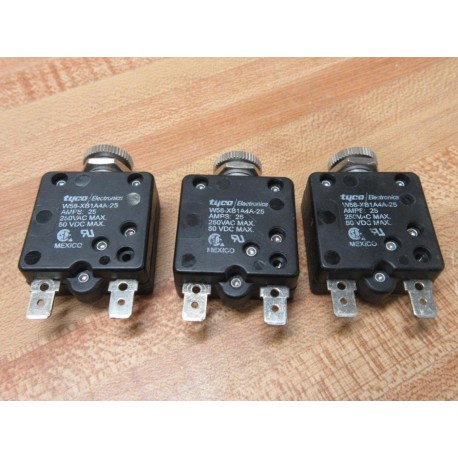 Tyco W58-XB1A4A-25 Circuit Breaker W58XB1A4A25 WHW (Pack of 3) - New No Box