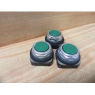 Allen Bradley 800T-A1 Push Button Green Series A (Pack of 3) - Used