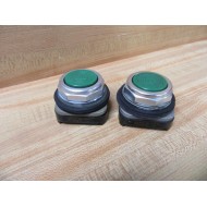 Allen Bradley 800T-A1 Push Button Green Series B (Pack of 2) - Used