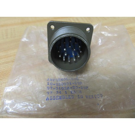 Amphenol 10-820051-29P Amp Connector 97-3102A-20-29P MS3102A-20-29P