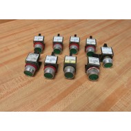 Allen Bradley 800MR-A1 Push Button Green 800MRA1 (Pack of 9) - Used