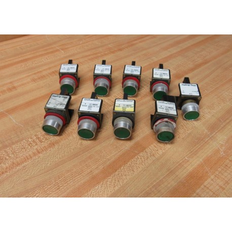 Allen Bradley 800MR-A1 Push Button Green 800MRA1 (Pack of 9) - Used