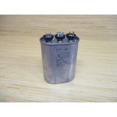 General Electric 97F4075 GE Capacitor 15-10UF 370VAC - Used